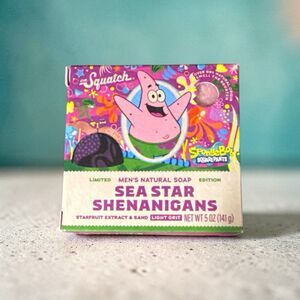 Dr. Squatch Limited Edition Bar Soap Spongebob Sea Star Shenanigans Discontinued